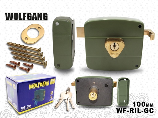 [WF-RIL-GC] CERRADURA PARA PUERTAS VERDE BRASS